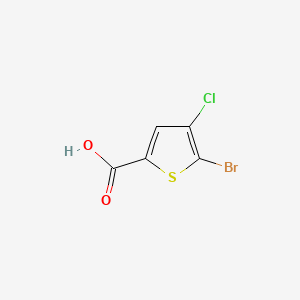5-Bromo-4-chlorothiophene-2-carboxylic acid chemical structure (CAS 123418-69-9)