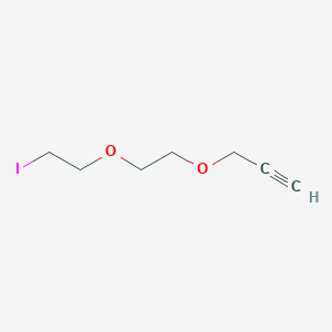 3-(2-(2-Iodoethoxy)ethoxy)prop-1-yne chemical structure (CAS 1234387-33-7)