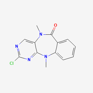 2-Chloro-5,11-dimethyl-5,11-dihydro-6H-benzo[e]pyrimido[5,4-b][1,4]diazepin-6-one chemical structure (CAS 1234479-75-4)