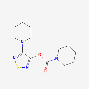 4-(Piperidin-1-yl)-1,2,5-thiadiazol-3-yl piperidine-1-carboxylate chemical structure (CAS 1234569-09-5)