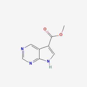 Methyl 7H-pyrrolo[2,3-d]pyrimidine-5-carboxylate chemical structure (CAS 1234615-76-9)