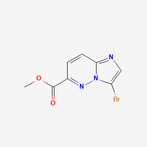 Methyl 3-bromoimidazo[1,2-b]pyridazine-6-carboxylate chemical structure (CAS 1234616-07-9)