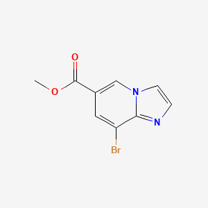 Methyl 8-bromoimidazo[1,2-a]pyridine-6-carboxylate chemical structure (CAS 1234616-08-0)