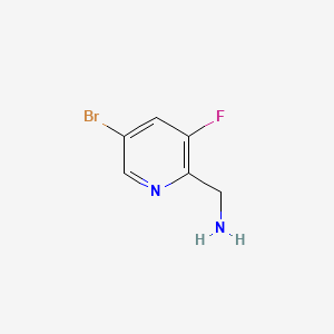 2-(Aminomethyl)-5-bromo-3-fluoropyridine chemical structure (CAS 1234616-19-3)
