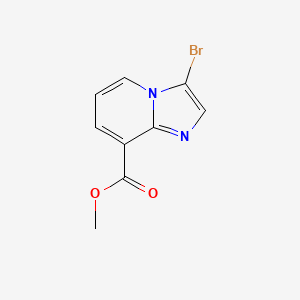 Methyl 3-bromoimidazo[1,2-a]pyridine-8-carboxylate chemical structure (CAS 1234616-47-7)
