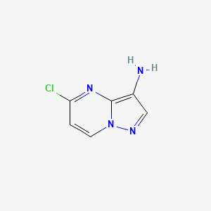 5-Chloropyrazolo[1,5-a]pyrimidin-3-amine chemical structure (CAS 1234616-50-2)