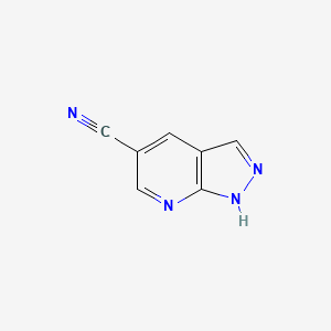 1H-Pyrazolo[3,4-b]pyridine-5-carbonitrile chemical structure (CAS 1234616-67-1)