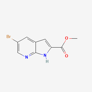 Methyl 5-bromo-1H-pyrrolo[2,3-b]pyridine-2-carboxylate chemical structure (CAS 1234616-83-1)
