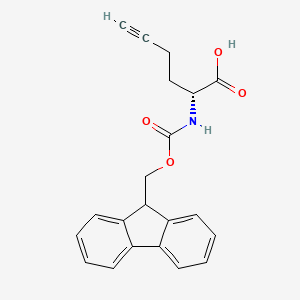 (2R)-2-(Fmoc-amino)-5-hexynoic acid chemical structure (CAS 1234692-66-0)