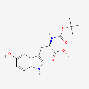 (R)-Methyl 2-((tert-butoxycarbonyl)amino)-3-(5-hydroxy-1H-indol-3-yl)propanoate chemical structure (CAS 1234880-33-1)