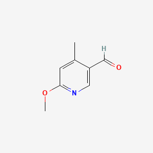 6-Methoxy-4-methylnicotinaldehyde chemical structure (CAS 123506-66-1)