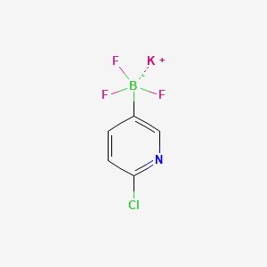 Potassium (6-chloropyridin-3-yl)trifluoroborate chemical structure (CAS 1235099-38-3)