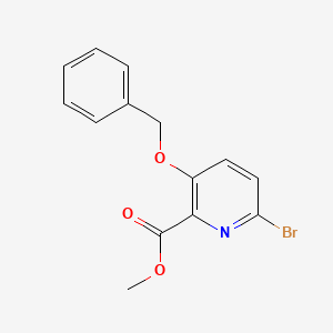 Methyl 3-(benzyloxy)-6-bromopicolinate chemical structure (CAS 1235142-25-2)