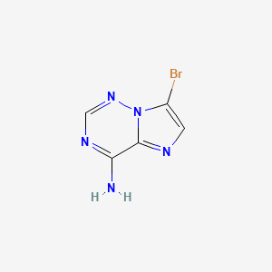 7-Bromoimidazo[2,1-f][1,2,4]triazin-4-amine chemical structure (CAS 1235374-44-3)