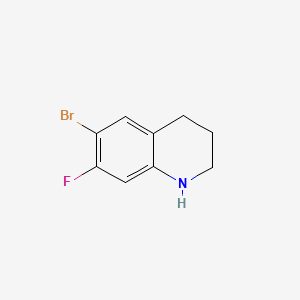 6-Bromo-7-fluoro-1,2,3,4-tetrahydroquinoline chemical structure (CAS 1235440-09-1)