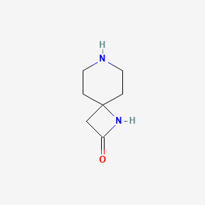 1,7-Diazaspiro[3.5]nonan-2-one chemical structure (CAS 1235440-17-1)