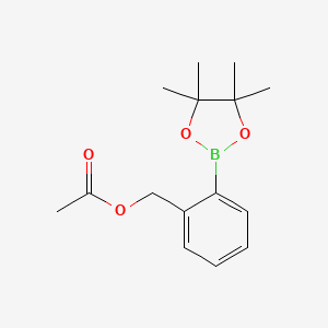 2-(4,4,5,5-Tetramethyl-1,3,2-dioxaborolan-2-yl)benzyl acetate chemical structure (CAS 1235451-03-2)