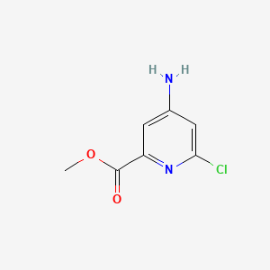 Methyl 4-amino-6-chloropyridine-2-carboxylate chemical structure (CAS 1235475-17-8)