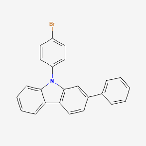 9-(4-Bromophenyl)-2-phenyl-9H-carbazole chemical structure (CAS 1235563-74-2)