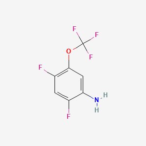 2,4-Difluoro-5-(trifluoromethoxy)aniline chemical structure (CAS 123572-59-8)