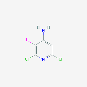 2,6-Dichloro-3-iodopyridin-4-amine chemical structure (CAS 1235873-11-6)