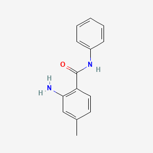 2-Amino-4-methyl-N-phenylbenzamide chemical structure (CAS 1235975-33-3)