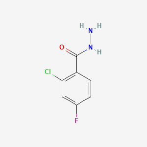 2-Chloro-4-fluorobenzohydrazide chemical structure (CAS 123614-86-8)