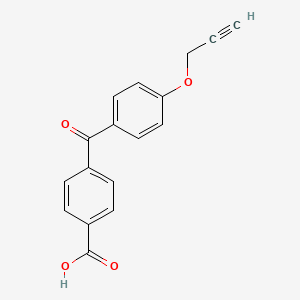 4-(4-(Prop-2-yn-1-yloxy)benzoyl)benzoic acid chemical structure (CAS 1236196-77-2)