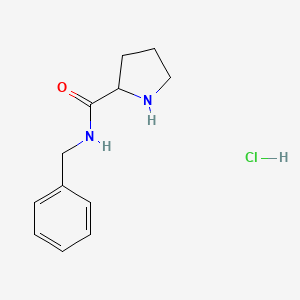 N-Benzylpyrrolidine-2-carboxamide hydrochloride chemical structure (CAS 1236255-21-2)