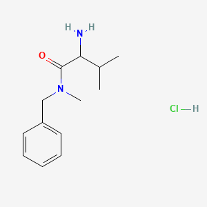 2-Amino-N-benzyl-N,3-dimethylbutanamide hydrochloride chemical structure (CAS 1236262-83-1)