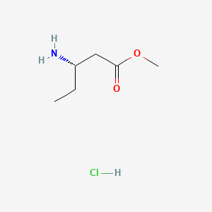 (S)-Methyl 3-aminopentanoate hydrochloride chemical structure (CAS 1236525-13-5)