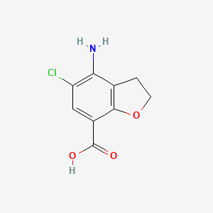 4-Amino-5-chloro-2,3-dihydrobenzofuran-7-carboxylic acid chemical structure (CAS 123654-26-2)