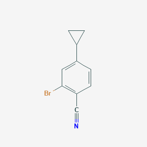 2-Bromo-4-cyclopropylbenzonitrile chemical structure (CAS 1237130-18-5)