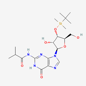 N-(9-((2R,3R,4S,5R)-4-((tert-Butyldimethylsilyl)oxy)-3-hydroxy-5-(hydroxymethyl)tetrahydrofuran-2-yl)-6-oxo-6,9-dihydro-3H-purin-2-yl)isobutyramide chemical structure (CAS 1237684-87-5)