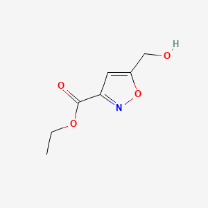 Ethyl 5-(hydroxymethyl)isoxazole-3-carboxylate chemical structure (CAS 123770-62-7)