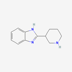 2-(Piperidin-3-yl)-1H-benzo[d]imidazole chemical structure (CAS 123771-23-3)