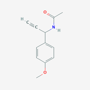 N-(1-(4-Methoxyphenyl)prop-2-yn-1-yl)acetamide chemical structure (CAS 123772-65-6)