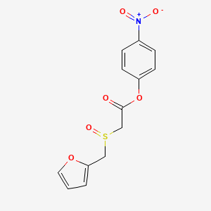 4-Nitrophenyl 2-((furan-2-ylmethyl)sulfinyl)acetate chemical structure (CAS 123855-55-0)