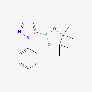 1-Phenyl-5-(4,4,5,5-tetramethyl-1,3,2-dioxaborolan-2-yl)-1H-pyrazole chemical structure (CAS 1238702-58-3)