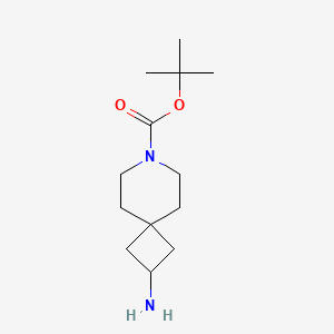 tert-Butyl 2-amino-7-azaspiro[3.5]nonane-7-carboxylate chemical structure (CAS 1239319-82-4)