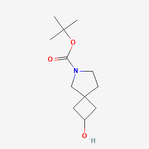 tert-Butyl 2-hydroxy-6-azaspiro[3.4]octane-6-carboxylate chemical structure (CAS 1239319-91-5)