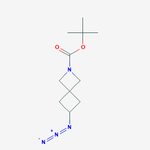 tert-Butyl 6-azido-2-azaspiro[3.3]heptane-2-carboxylate chemical structure (CAS 1239320-12-7)