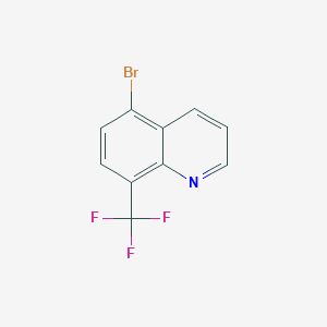 5-Bromo-8-(trifluoromethyl)quinoline chemical structure (CAS 1239460-75-3)