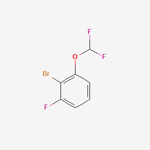 2-Bromo-1-(difluoromethoxy)-3-fluorobenzene chemical structure (CAS 1239492-22-8)