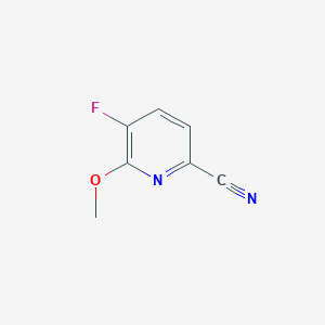 5-Fluoro-6-methoxypicolinonitrile chemical structure (CAS 1239510-83-8)