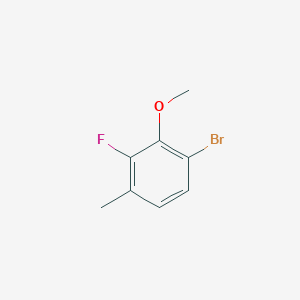 1-Bromo-3-fluoro-2-methoxy-4-methylbenzene chemical structure (CAS 1239591-03-7)