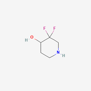 3,3-Difluoropiperidin-4-ol chemical structure (CAS 1239596-54-3)