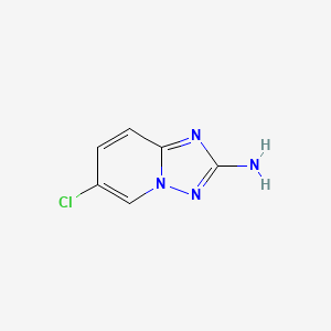 6-Chloro-[1,2,4]triazolo[1,5-a]pyridin-2-amine chemical structure (CAS 1239647-60-9)