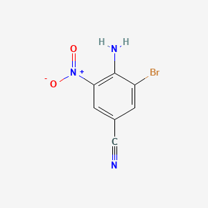 4-Amino-3-bromo-5-nitrobenzonitrile chemical structure (CAS 1239720-33-2)