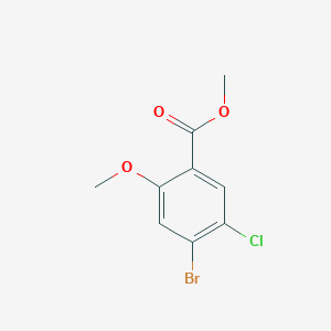 Methyl 4-bromo-5-chloro-2-methoxybenzoate chemical structure (CAS 1239743-42-0)